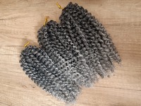 Афрокудри черно-серые