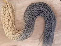 Афрокудри омбре блонд-серый.