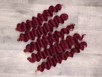 Афролоконы крючковые 50см (комплект - 5 пучков) бордо