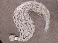 Афролоконы на трессе серый 60А 70см (120г)