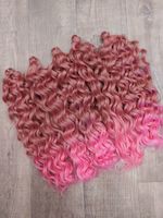 Афролоконы крючковые 45см (комплект - 5 пучков.) омбре #T27/pink
