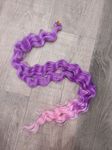 Афролоконы крючковые 80см #fiolet/pink